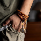 The Eternal Bond – Hand-Carved Aged Yak Bone Mala