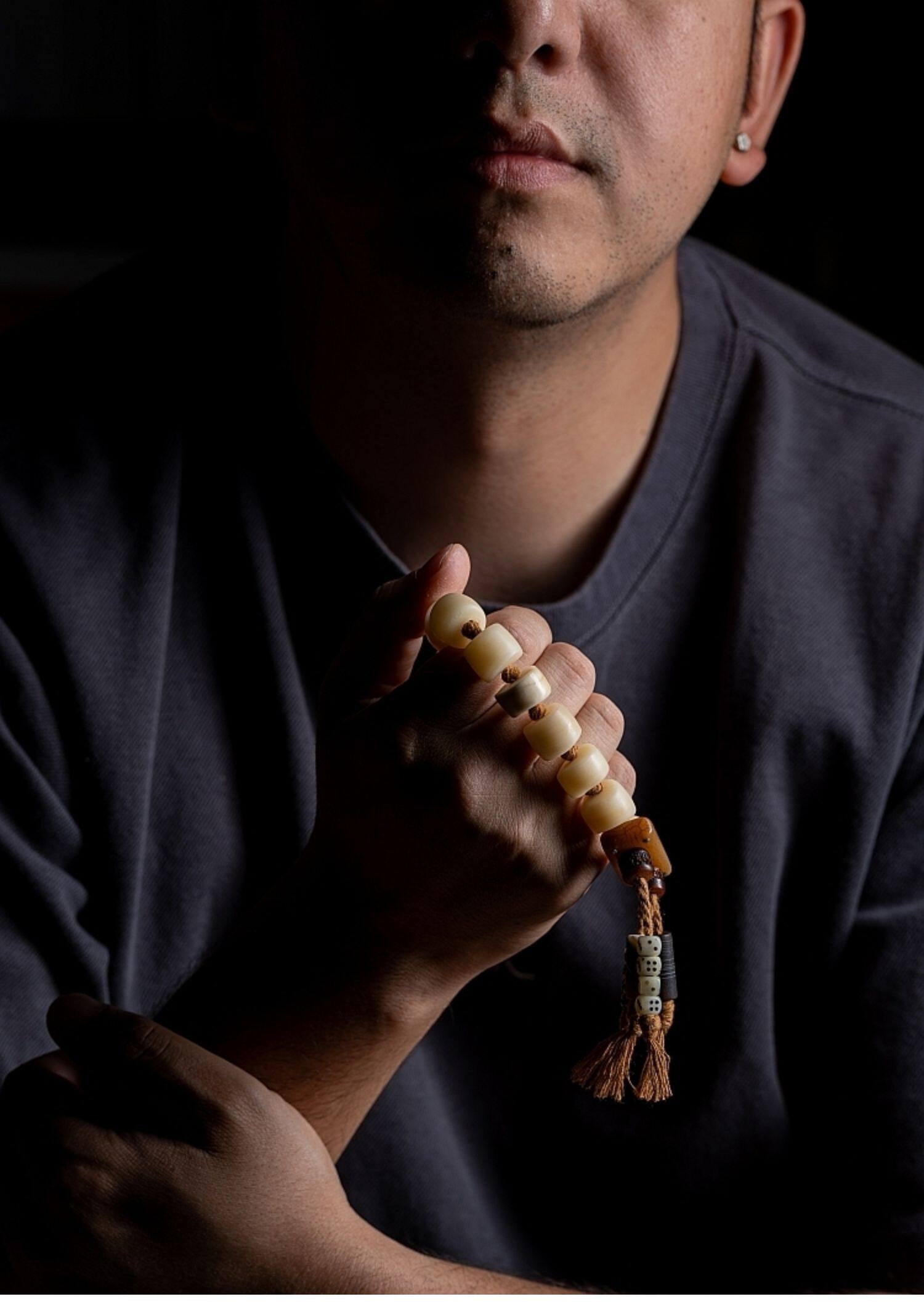 The Primal Bone Mala – Single‑Circle Yak Bone Bracelet