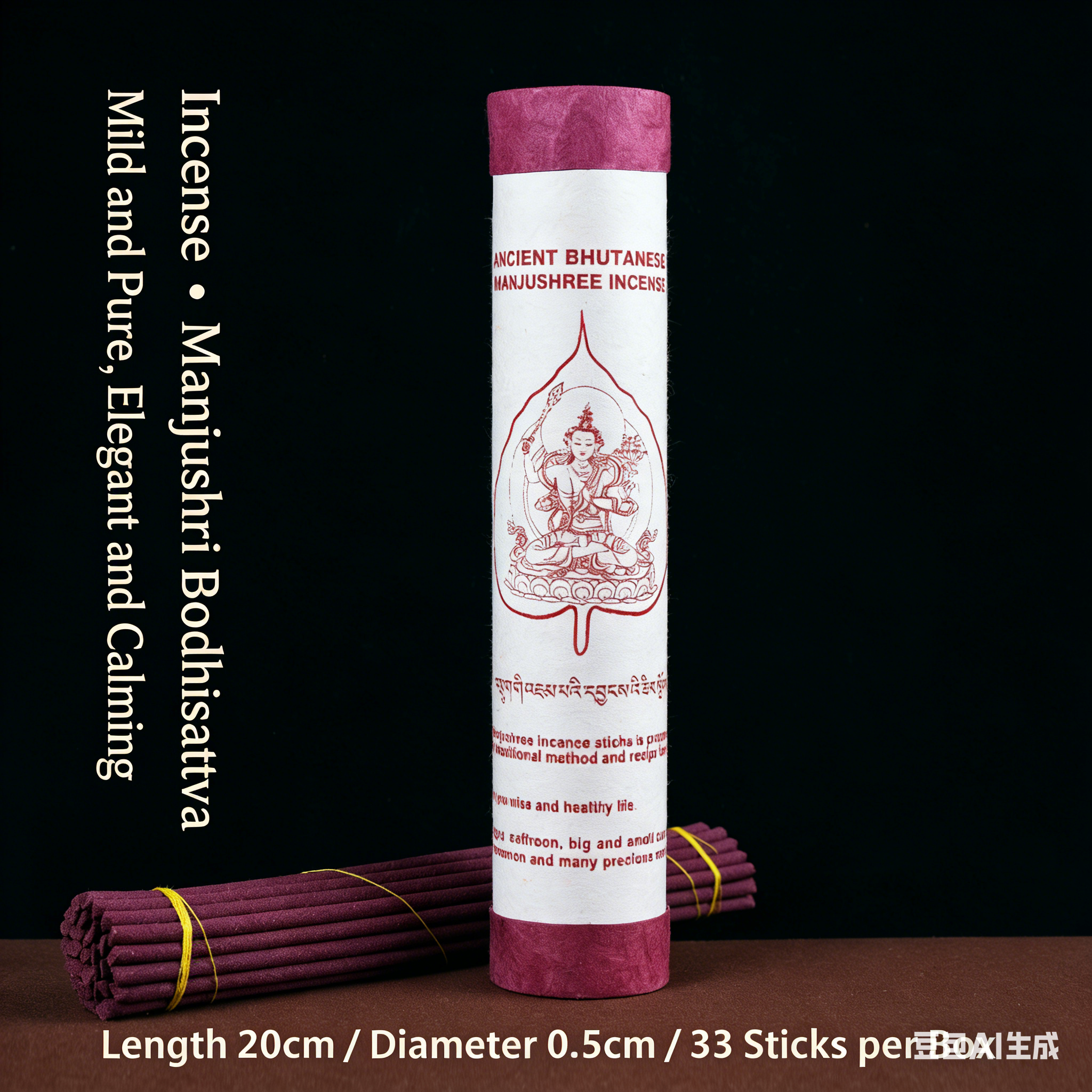 The Leaf of Enlightenment – Hand‑Rolled Tibetan Incense Sticks