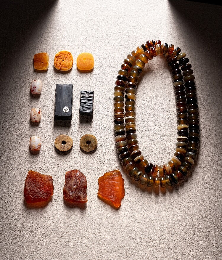 The Horn Mala – 108 Beads of Himalayan Sheep Horn