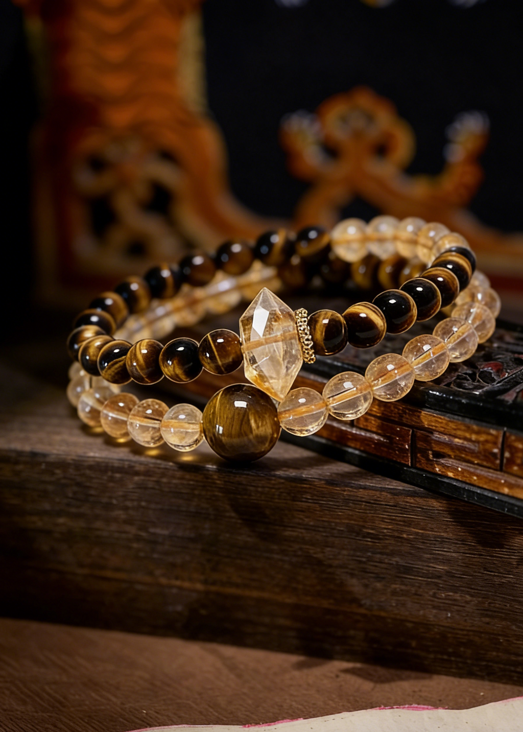 Wealth & Willpower Double-Layer Mala Bracelet