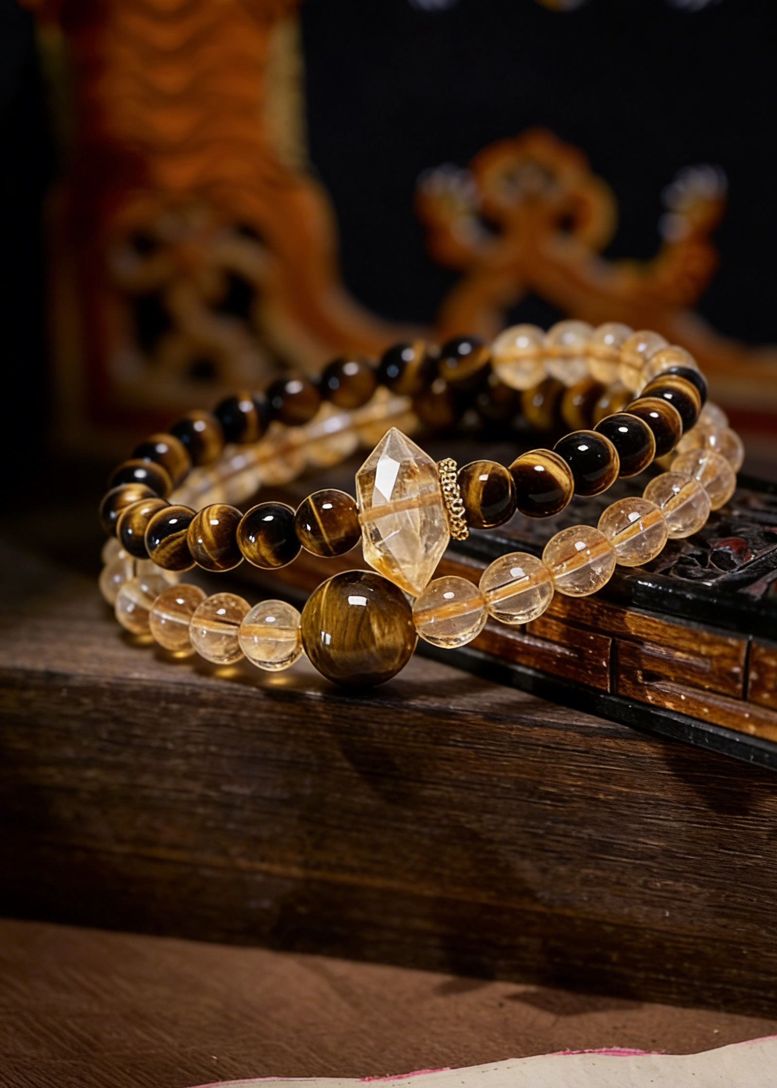 Wealth & Willpower Double-Layer Mala Bracelet