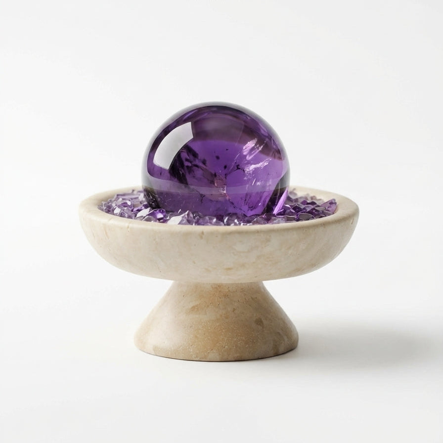 The Amethyst Dome – Natural Amethyst Sphere for Sacred Space