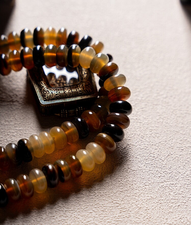 The Horn Mala – 108 Beads of Himalayan Sheep Horn