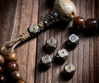 The Vintage Star‑Moon Mala – Aged Tianshan Agate & Bodhi Seeds