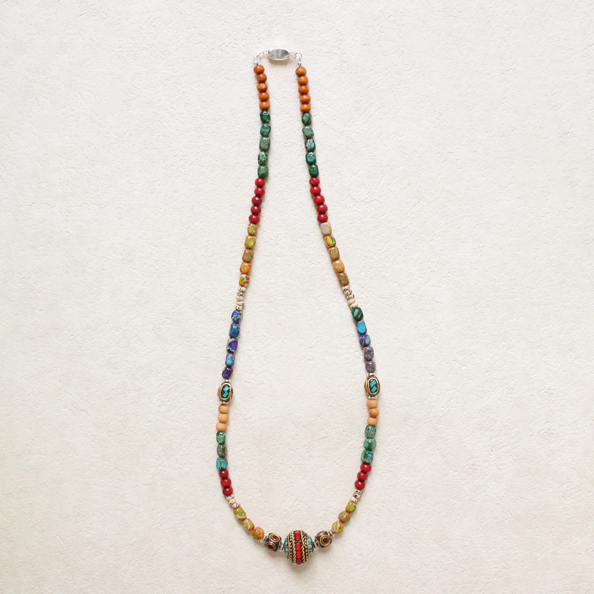 The Painted Sky Mala – Turquoise & Bodhi Seed Necklace