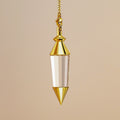 The Stone of Truth · Pure Fall | Natural Double-Tipped White Crystal Spirit Pendulum Necklace