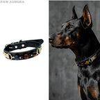 Handmade Natural Crystal & Genuine Leather Pet Collar – Luxury Cat & Dog Collar, Semi-Bespoke, Crystal Healing & Everyday Wear