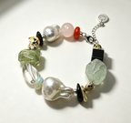 Unisex Multi-Gemstone Baroque Pearl Bracelet