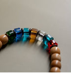The Twin Frequency Mala – Raw White Bodhi & Clear Quartz Bracelet