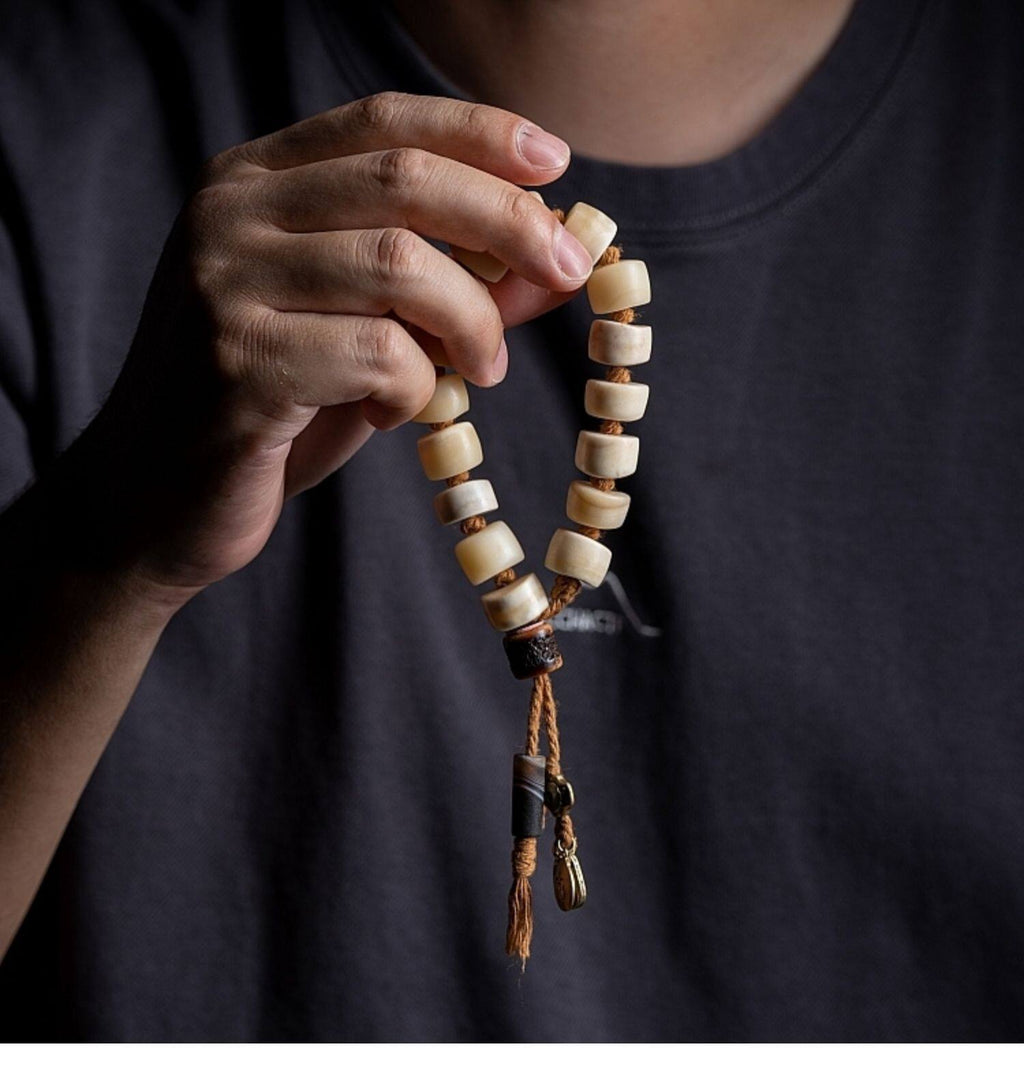 The Primal Bone Mala – Single‑Circle Yak Bone Bracelet