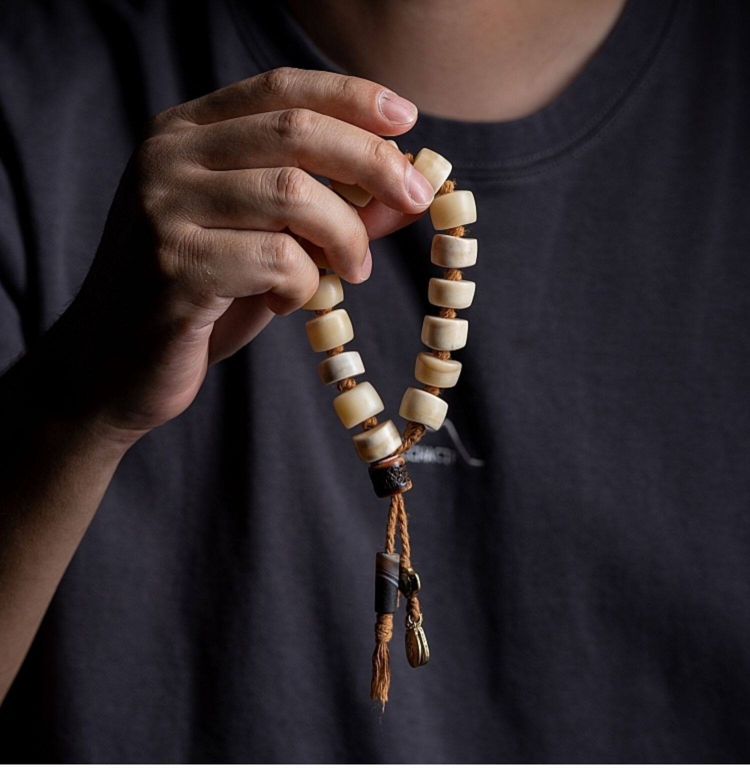 The Primal Bone Mala – Single‑Circle Yak Bone Bracelet