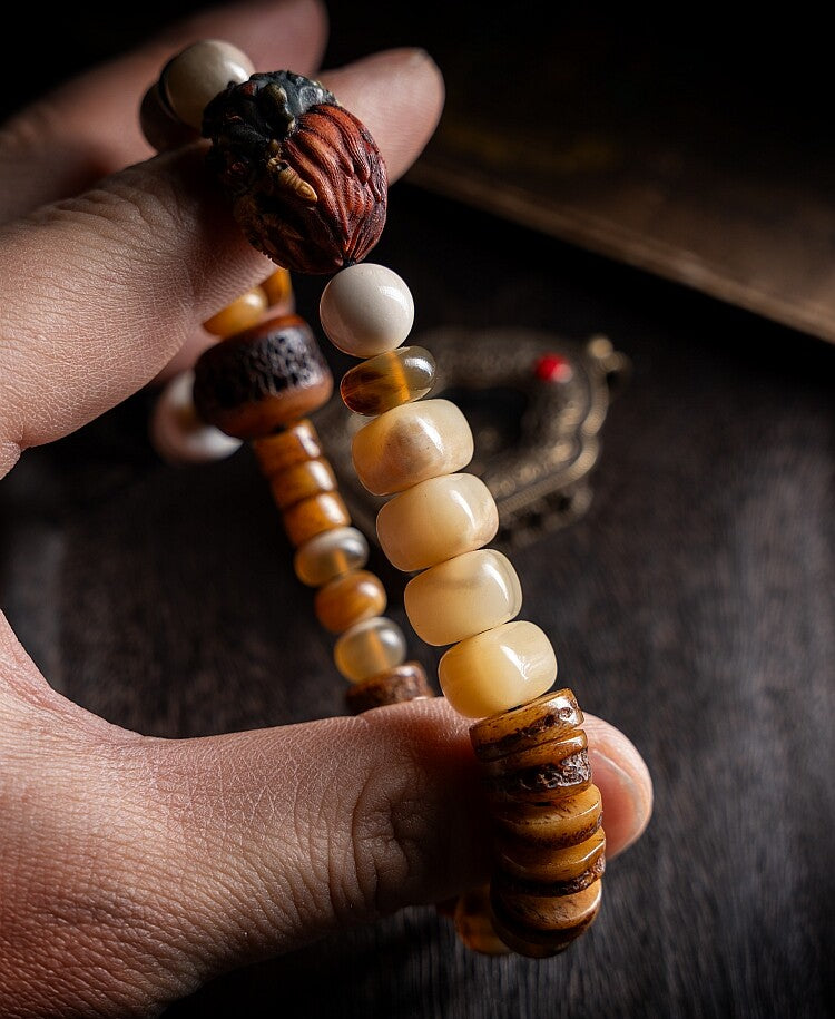 The Bone Totem – Multi‑Treasure Himalayan Mala