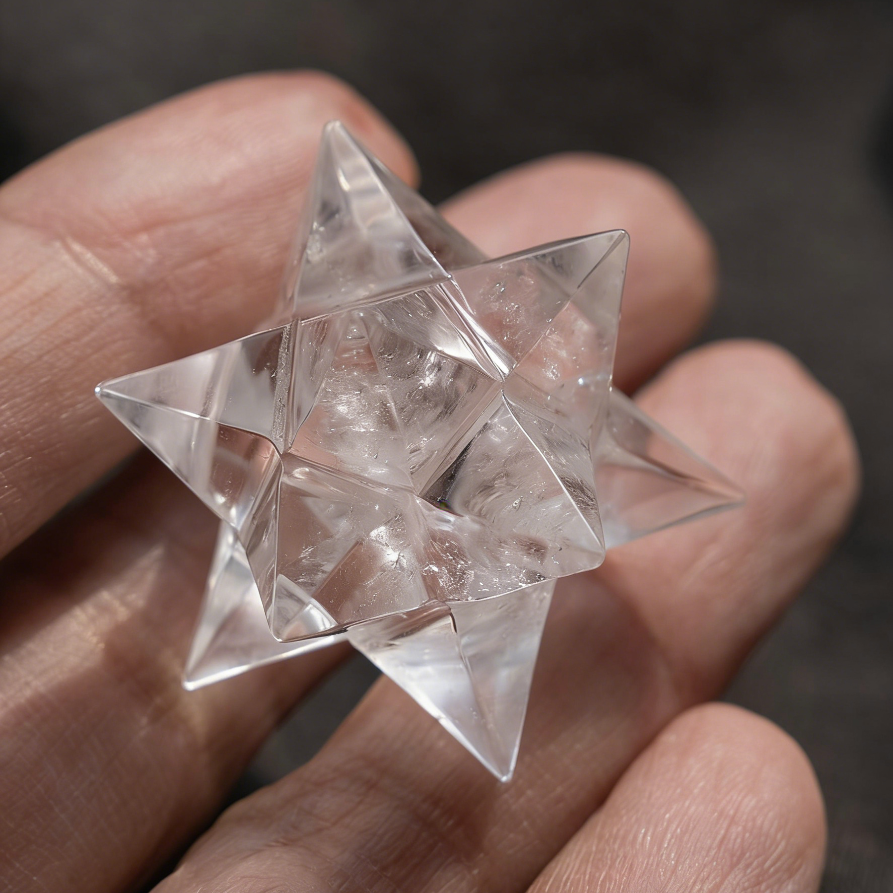 Mer-Ka-Ba 144 Handheld Temple | Himalayan Clear Quartz Meditation Sculpture