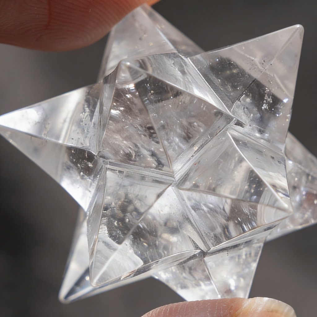 Mer-Ka-Ba 144 Handheld Temple | Himalayan Clear Quartz Meditation Sculpture