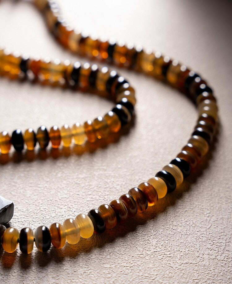 The Horn Mala – 108 Beads of Himalayan Sheep Horn