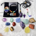 Master Healer Series | 22-Piece Elite Chakra Crystal Ritual Set in Handcrafted Wood Case