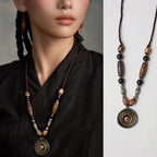 The Alchemist's Strand – Nepalese Medicinal Dzi Mala Necklace