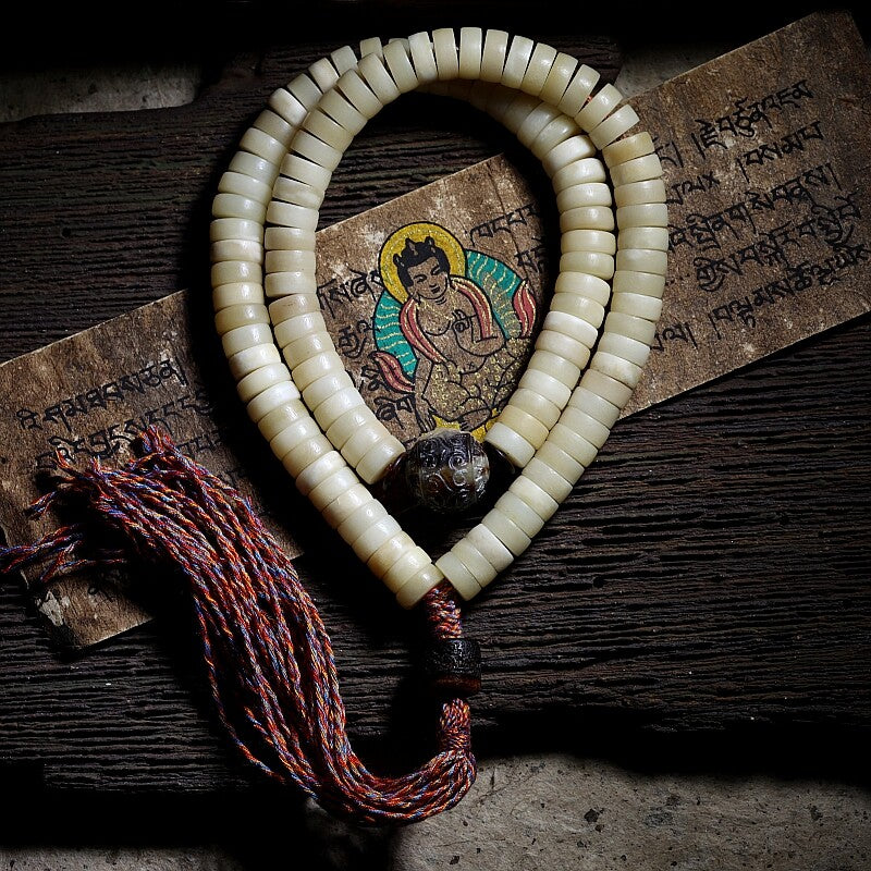 The Highland Bone Mala – 108 Beads of Himalayan Yak Bone