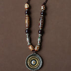 The Alchemist's Strand – Nepalese Medicinal Dzi Mala Necklace