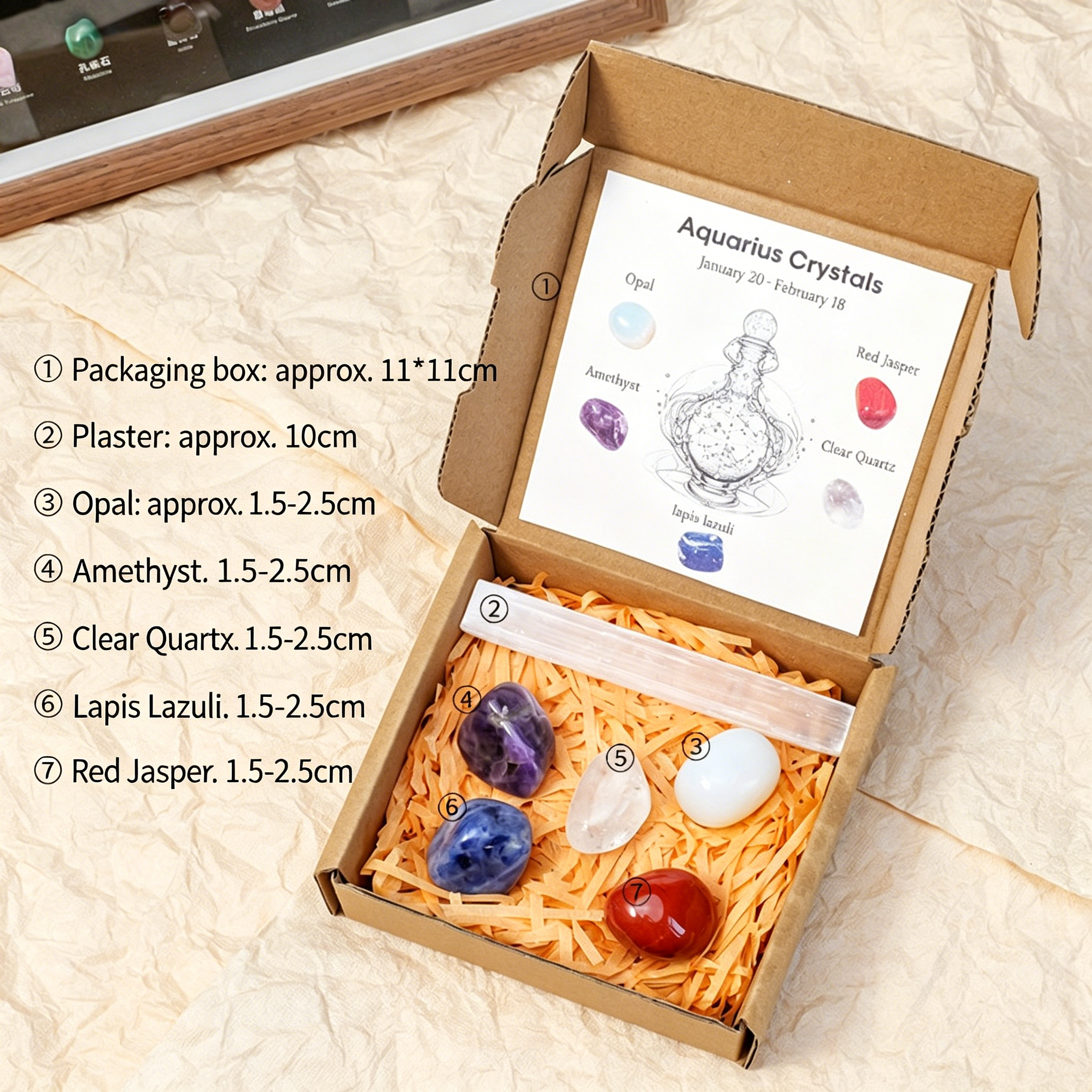 Twelve Constellation Natural Crystal Set