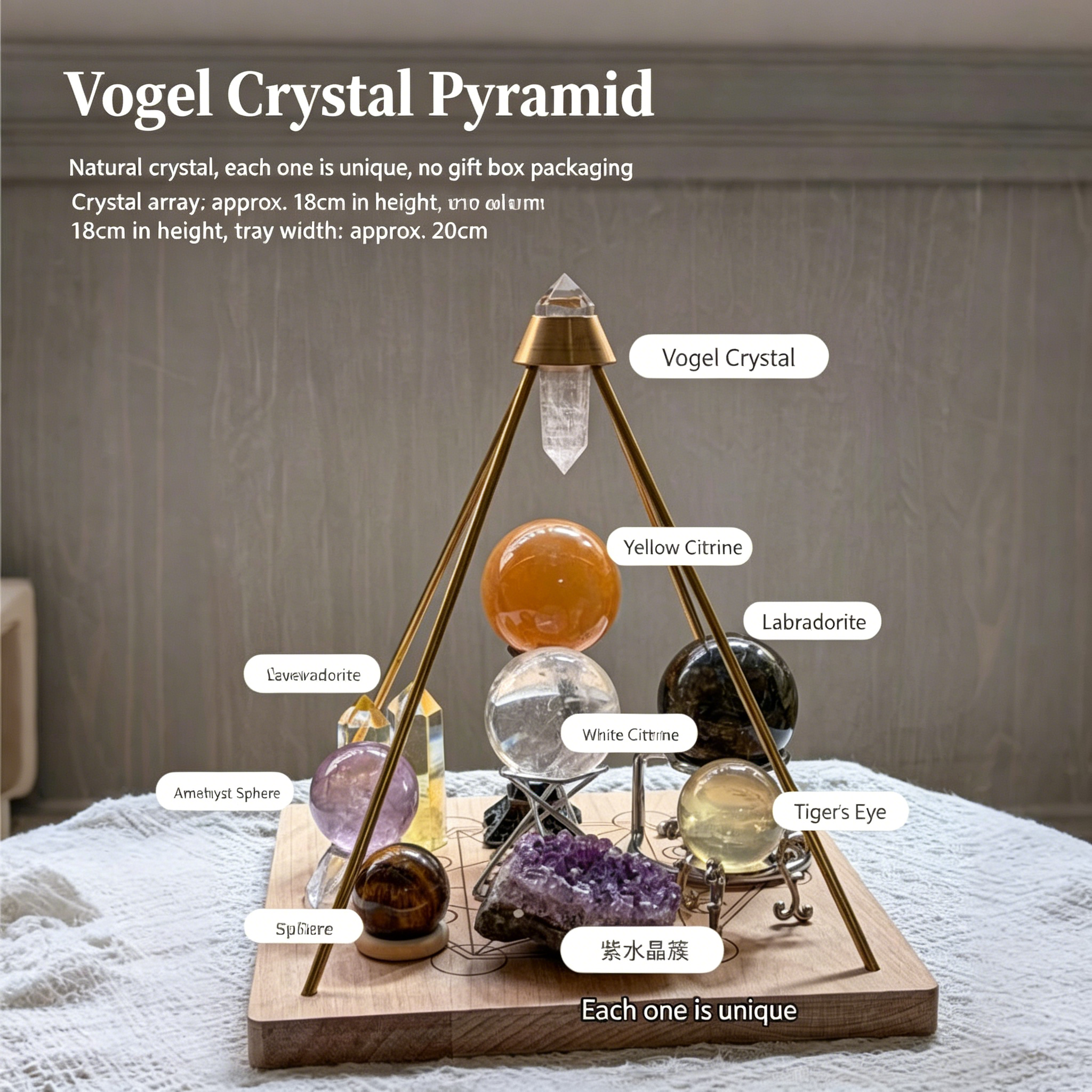Vogel Crystal Pyramid Energy Matrix | Sacred Geometry Energy Field Generator
