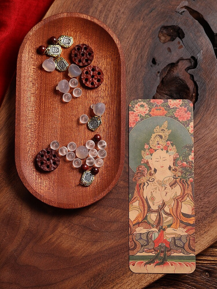 White Tara Mala – 108 Beads of Himalayan Opal