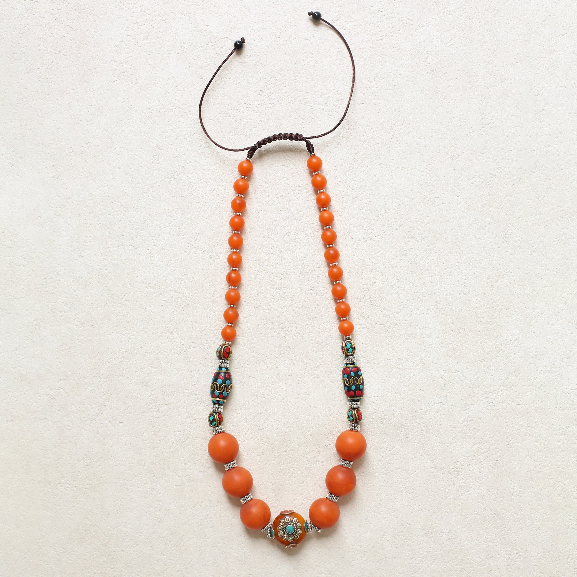 The Amber Sun – Hand‑Knotted Tibetan Honey Amber Necklace