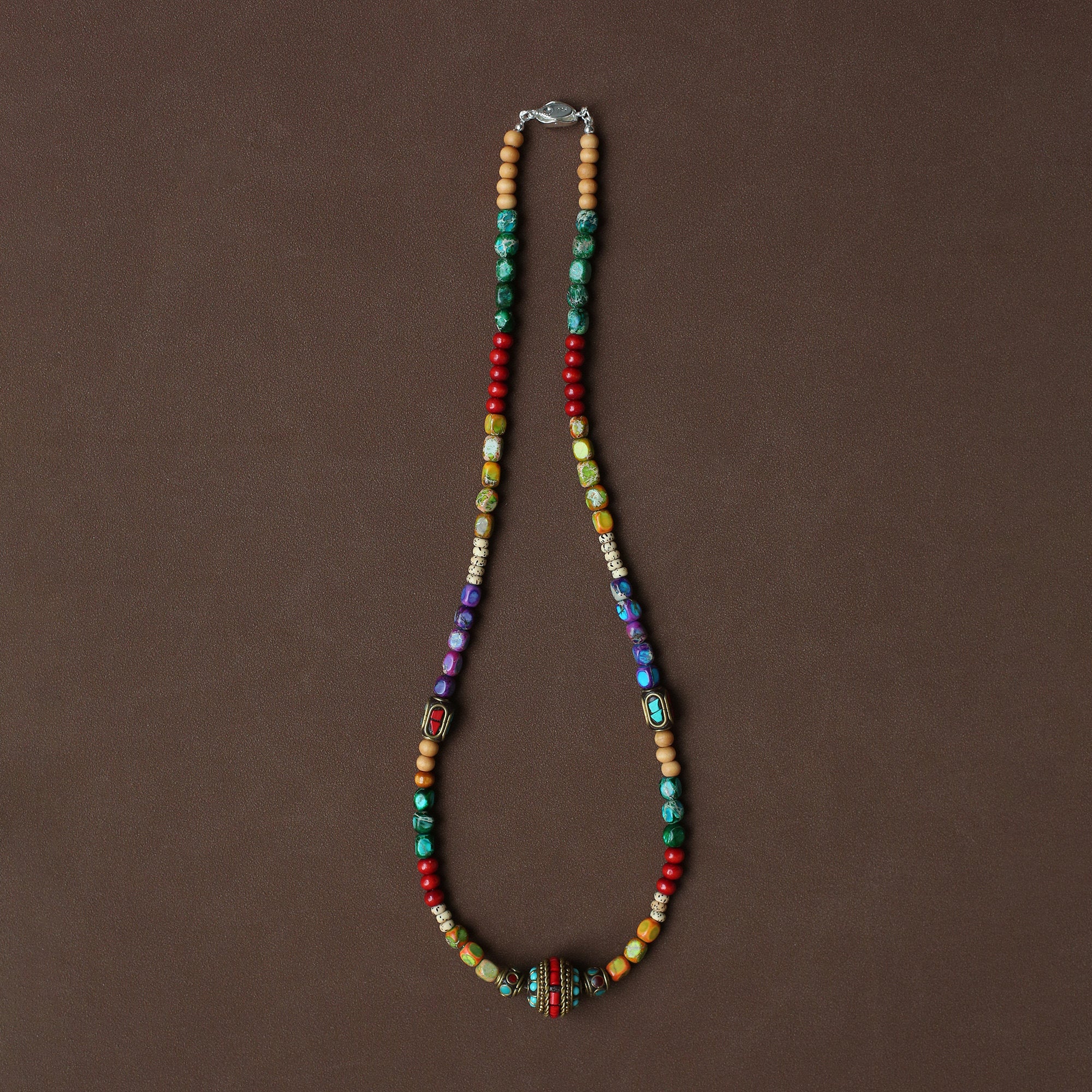 The Painted Sky Mala – Turquoise & Bodhi Seed Necklace