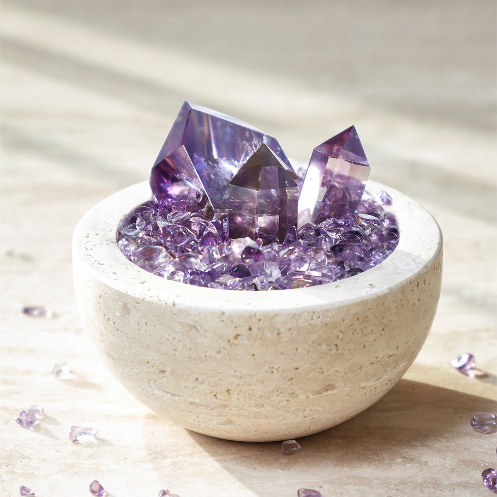 The Amethyst Sanctum – Natural Geode Abundance Bowl