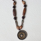 The Alchemist's Strand – Nepalese Medicinal Dzi Mala Necklace