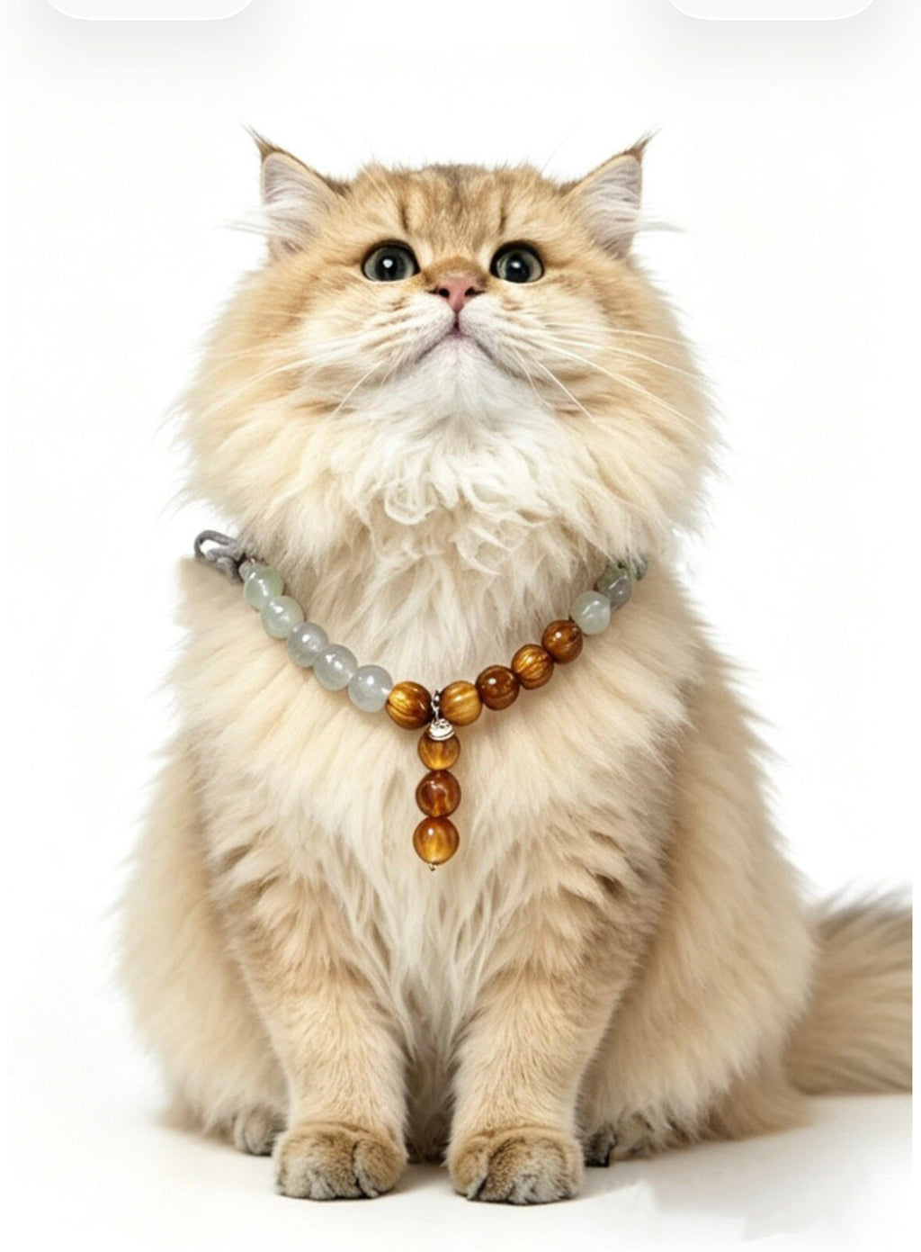 Vintage Tea Glow – Agate & Crystal Pet Guardian Necklace