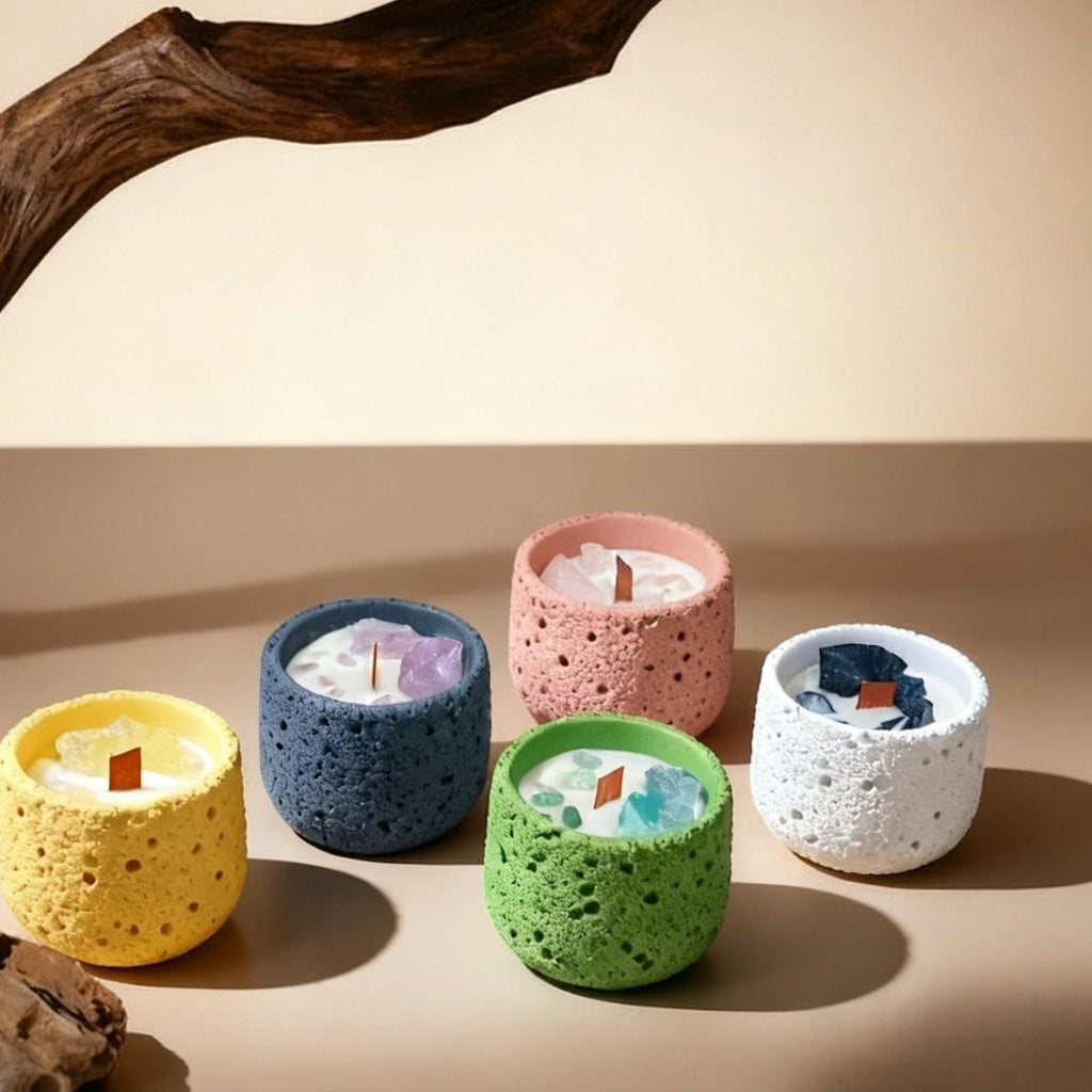 Earth Chakra – Crystal-Infused Aromatherapy Candle