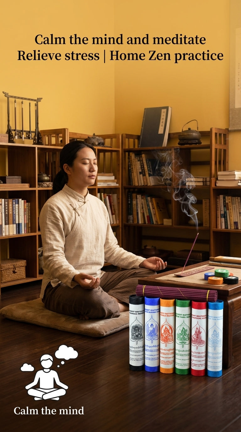The Leaf of Enlightenment – Hand‑Rolled Tibetan Incense Sticks