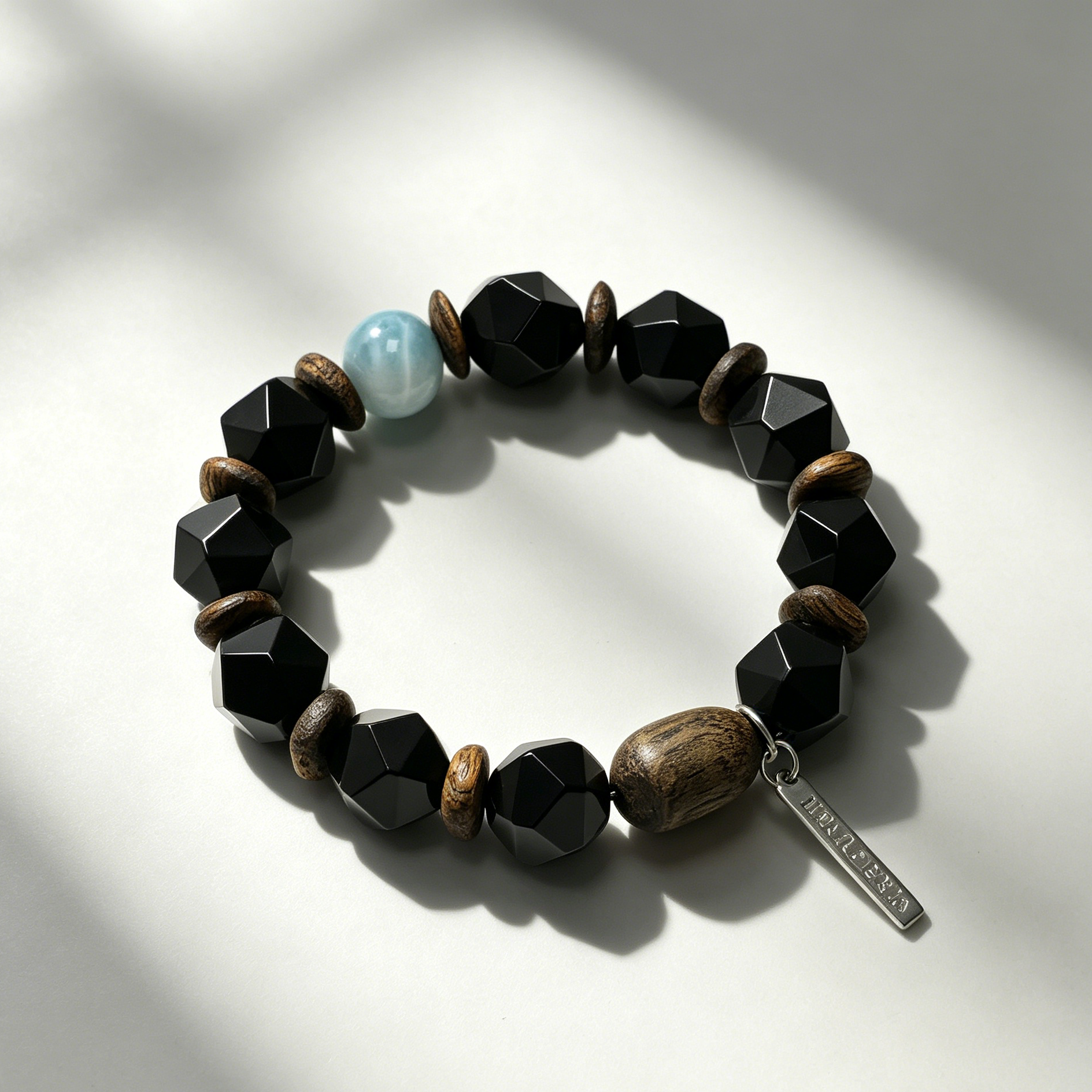 Obsidian Abyss & Ocean Breeze – Unisex Energy Bracelet