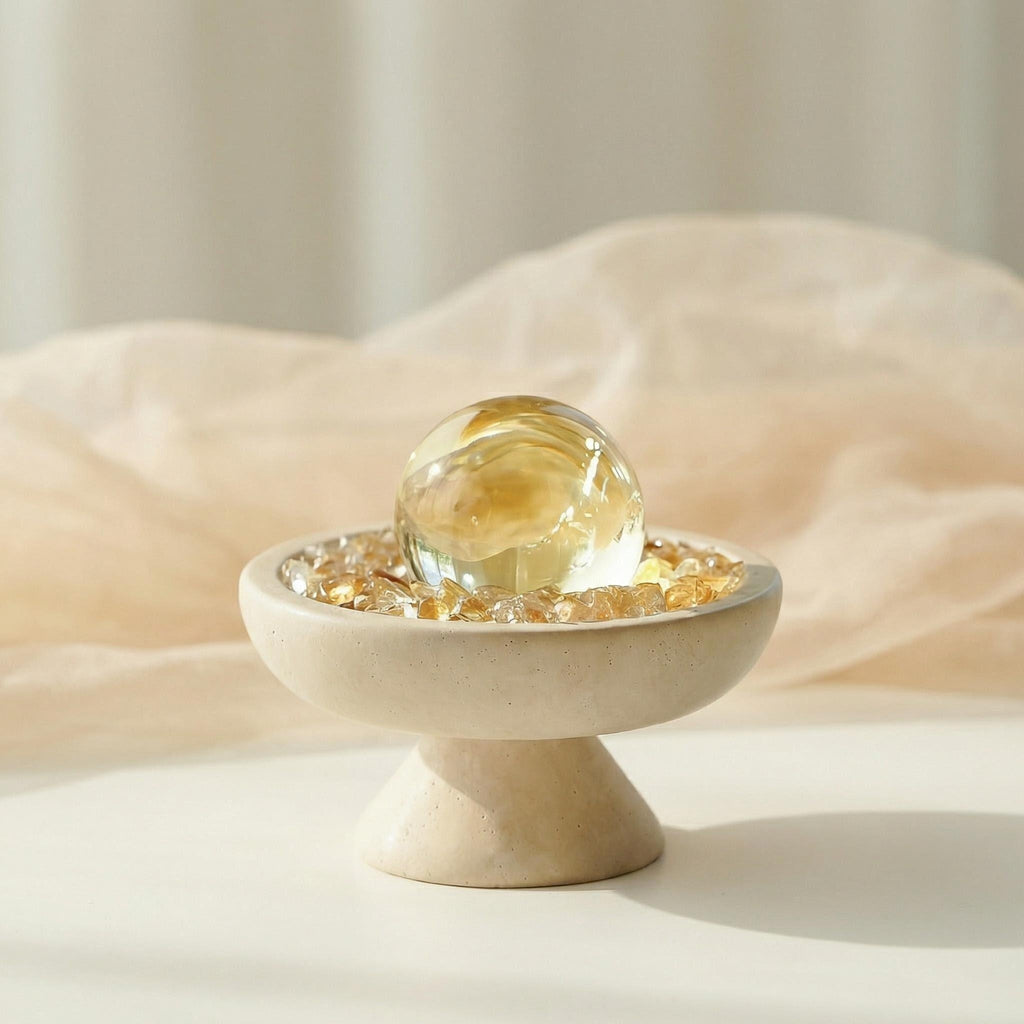 The Vessel of Light – Natural Citrine Abundance Sphere