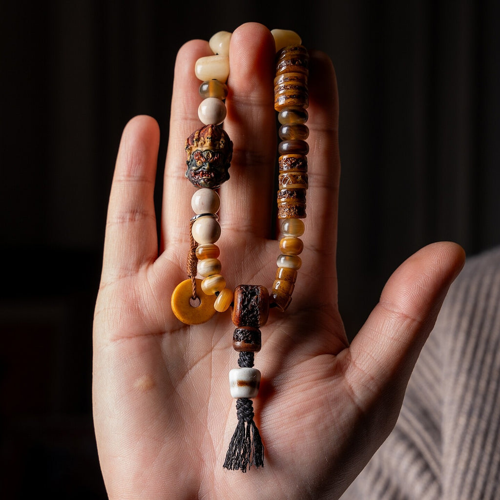 The Bone Totem – Multi‑Treasure Himalayan Mala