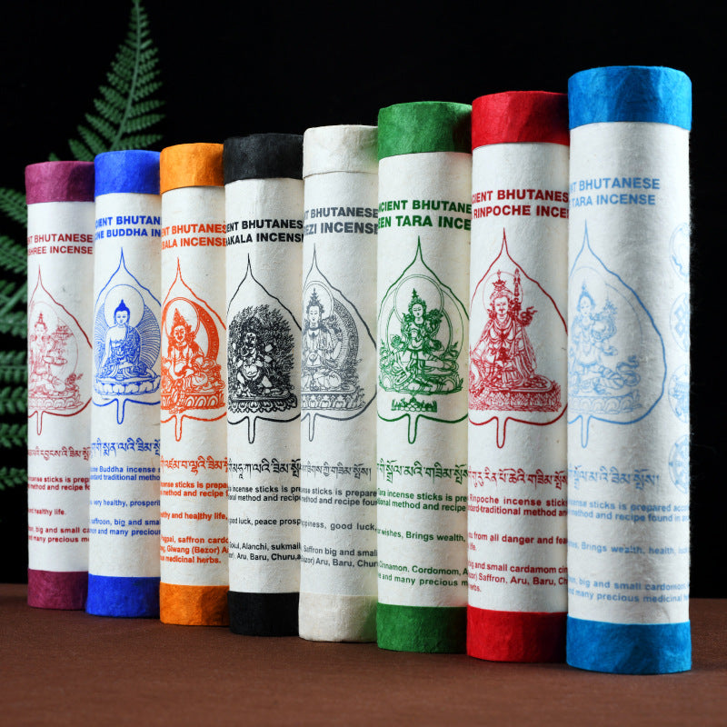 The Leaf of Enlightenment – Hand‑Rolled Tibetan Incense Sticks