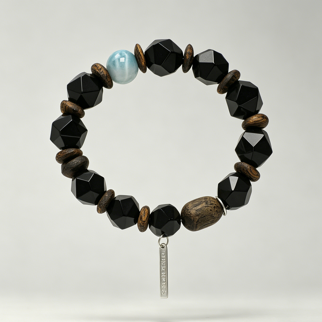 Obsidian Abyss & Ocean Breeze – Unisex Energy Bracelet