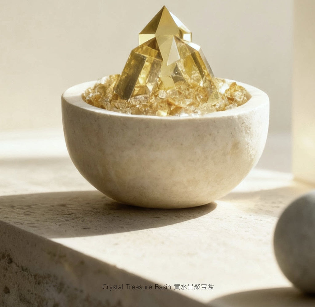 The Abundance Basin – Himalayan Citrine Treasure Vessel