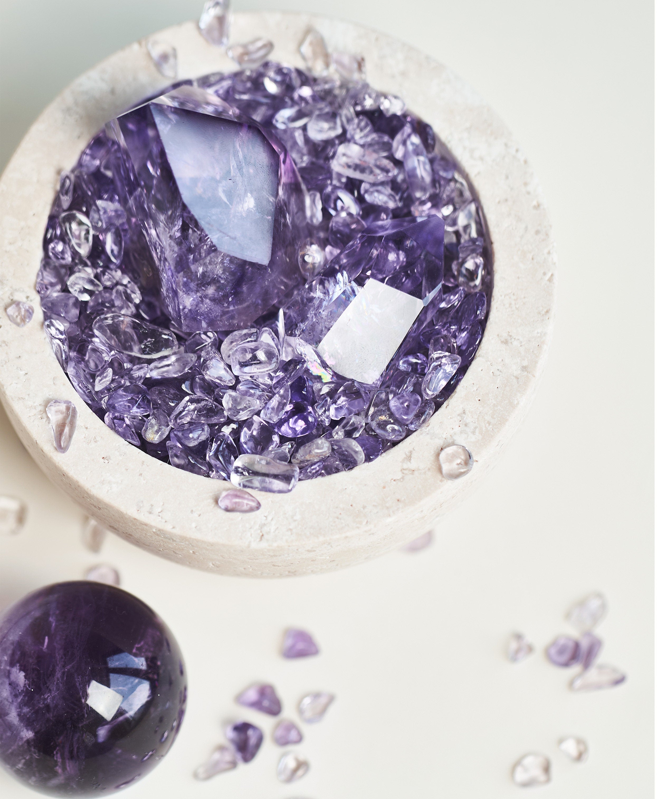 The Amethyst Sanctum – Natural Geode Abundance Bowl