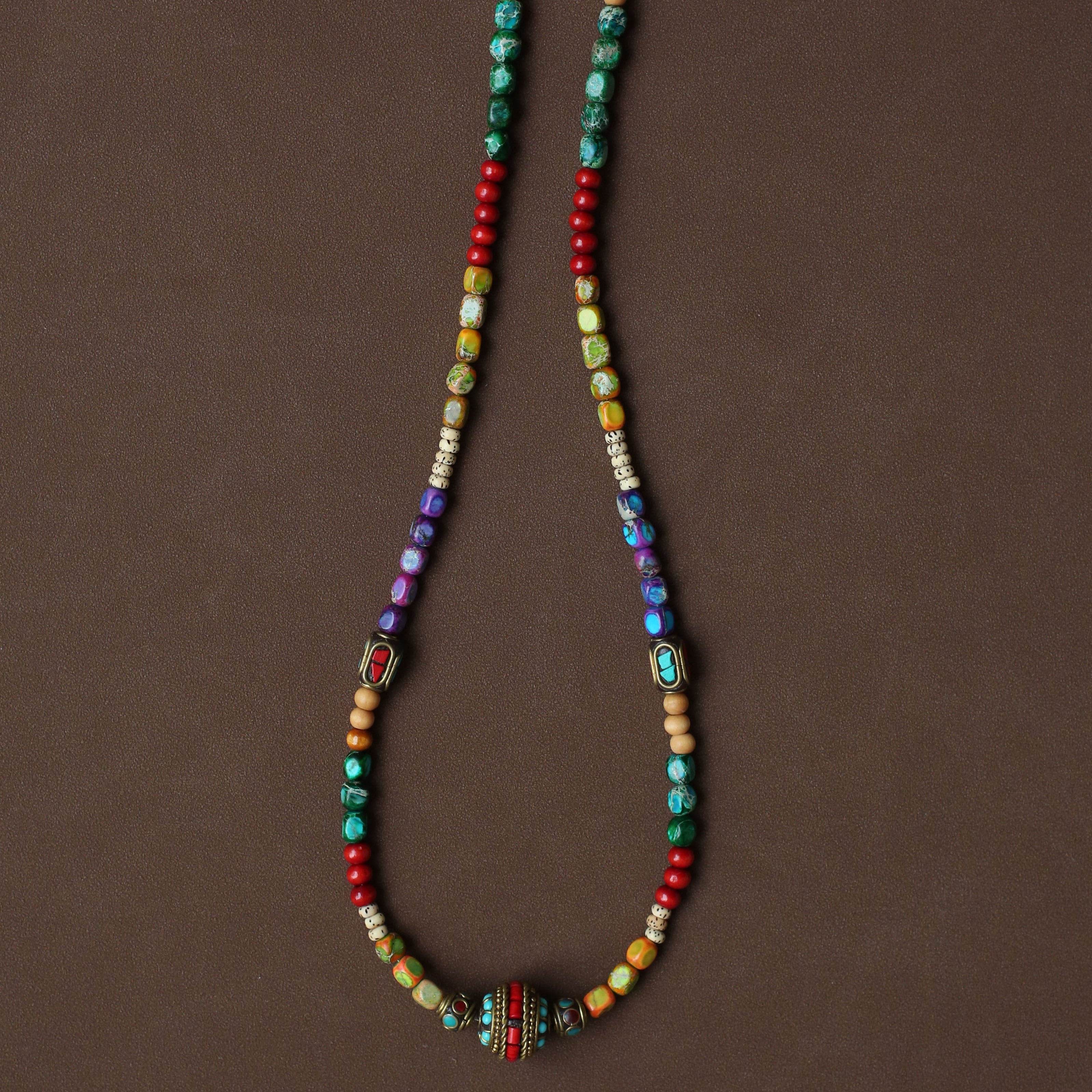 The Painted Sky Mala – Turquoise & Bodhi Seed Necklace