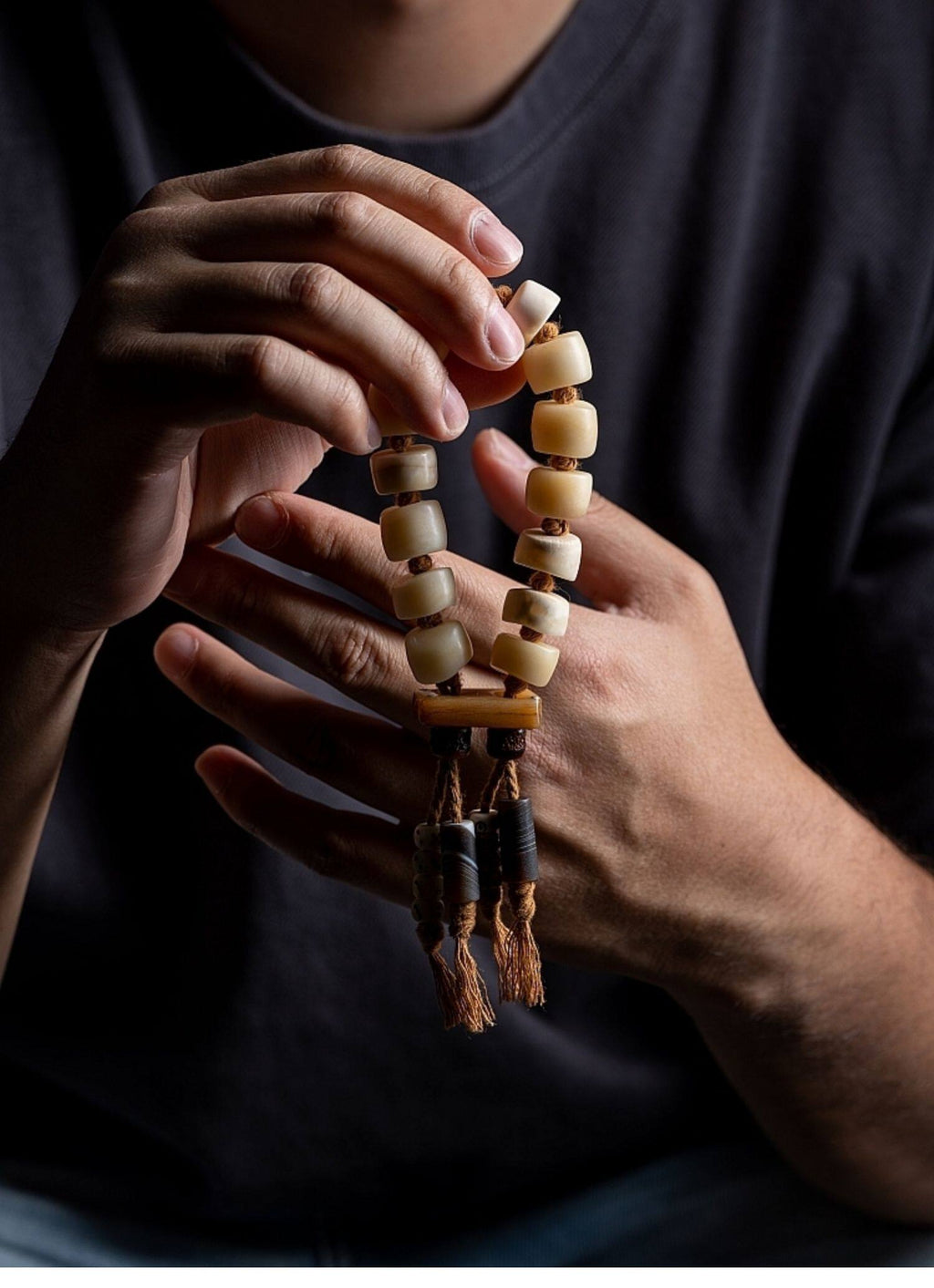 The Primal Bone Mala – Single‑Circle Yak Bone Bracelet