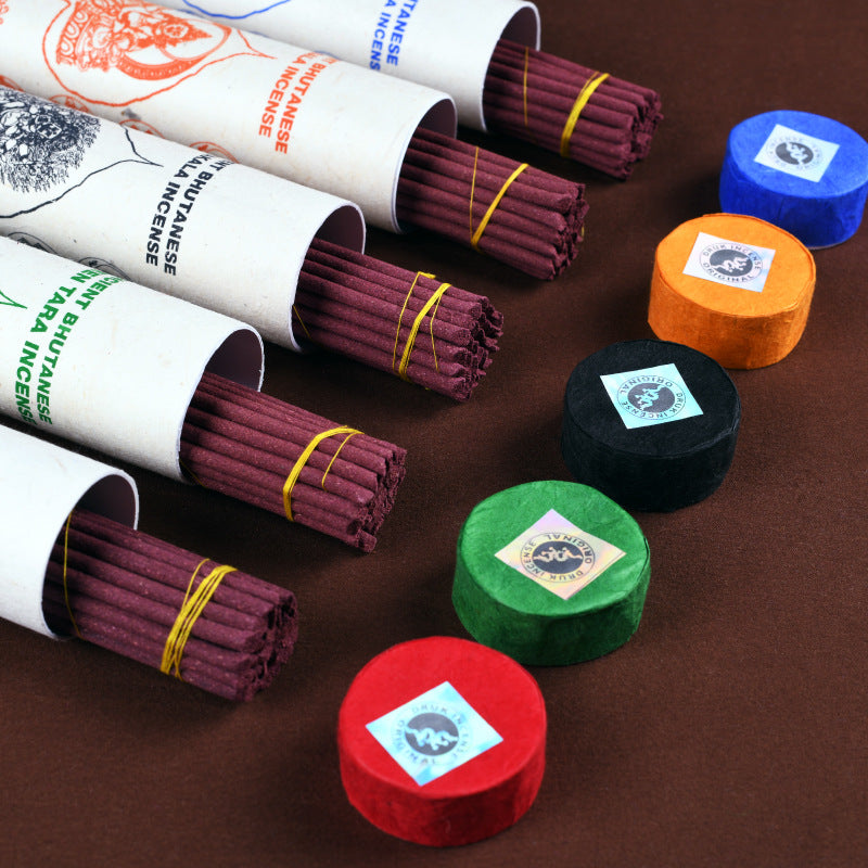 The Leaf of Enlightenment – Hand‑Rolled Tibetan Incense Sticks