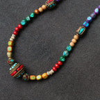 The Painted Sky Mala – Turquoise & Bodhi Seed Necklace