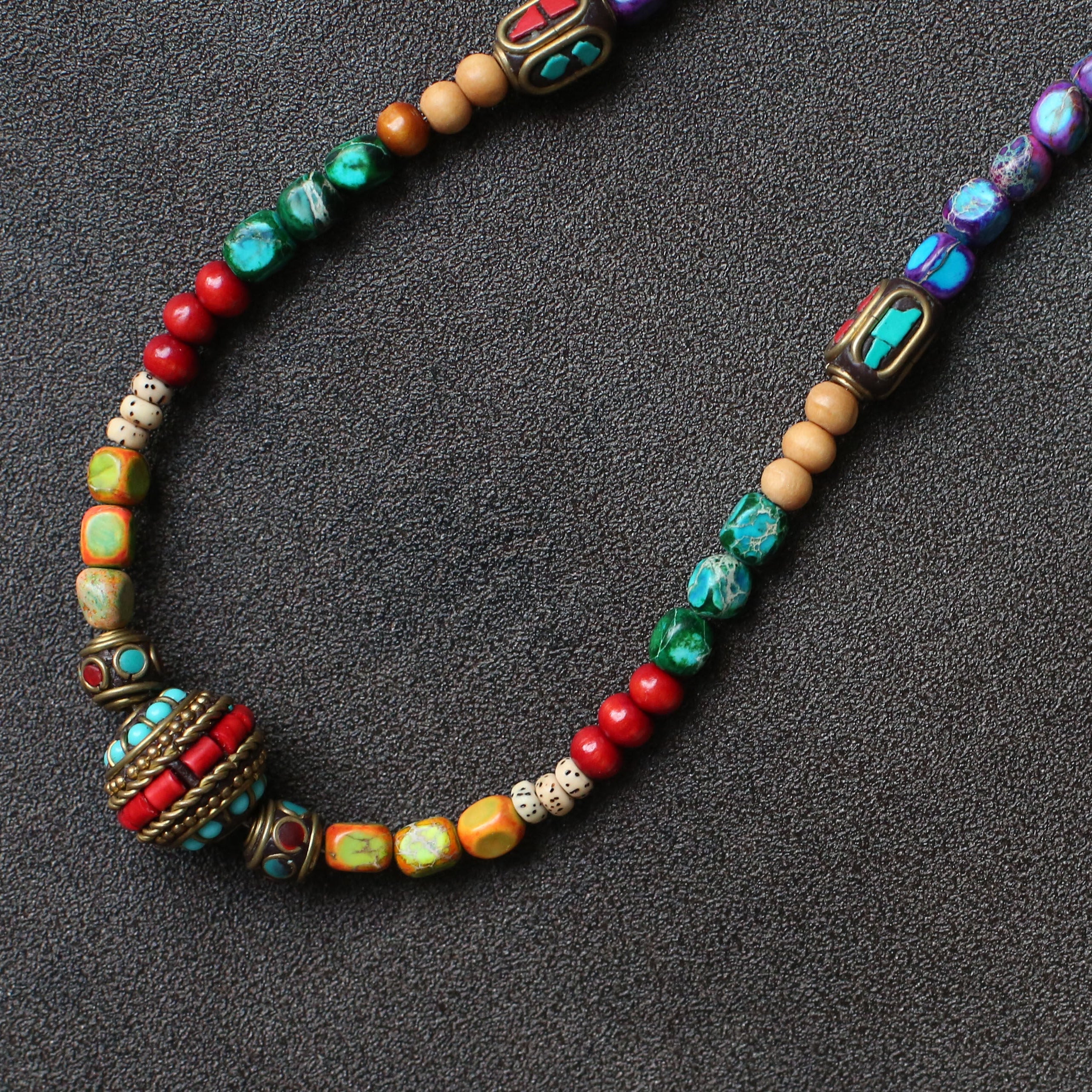 The Painted Sky Mala – Turquoise & Bodhi Seed Necklace