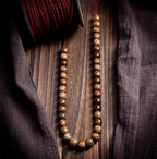 The Vintage Star‑Moon Mala – Aged Tianshan Agate & Bodhi Seeds