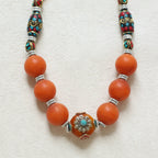 The Amber Sun – Hand‑Knotted Tibetan Honey Amber Necklace