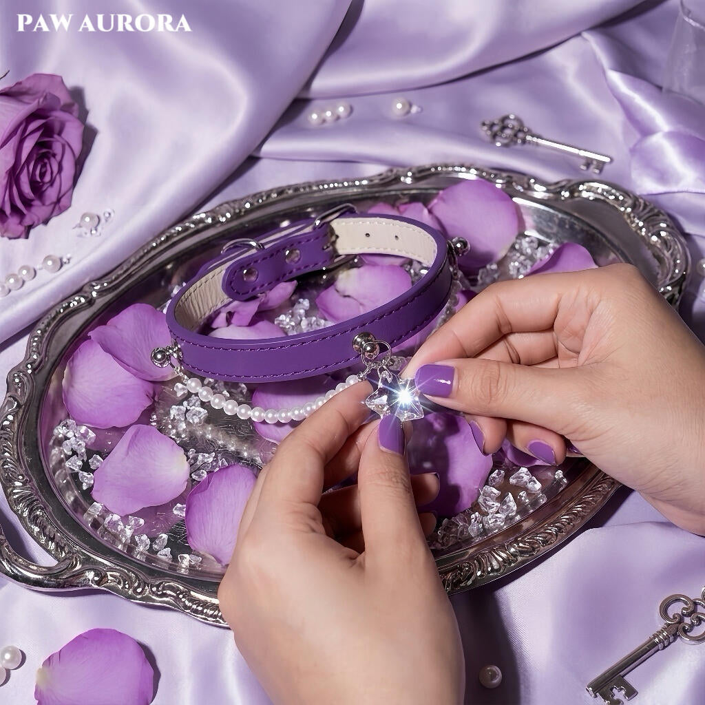 Starlight Dreamer | Amethyst Purple & Crystal Star Pearl Collar