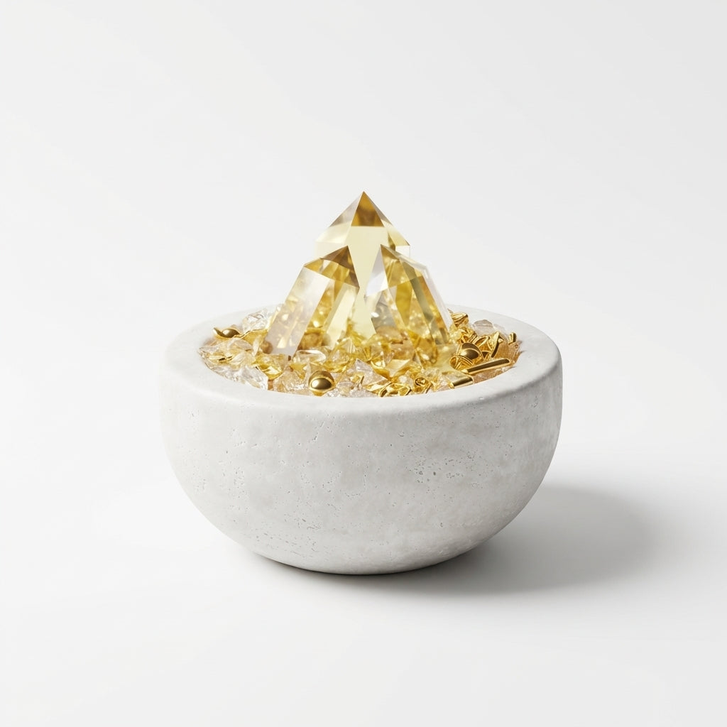 The Abundance Basin – Himalayan Citrine Treasure Vessel